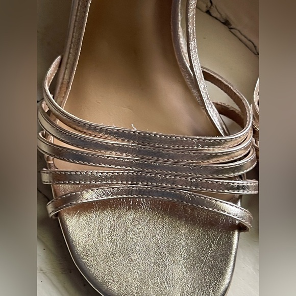 NEW Reformation Metallic Gold Ava Wedge Espadrille Sandal Size 10 - Picture 7 of 11